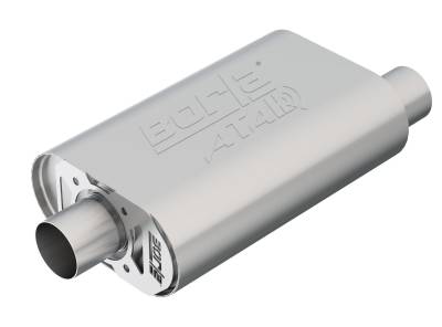 Borla - Borla 400826 ATAK CrateMuffler 2.5" Offset In/Center Out 4.35 x 9.10" Oval Chevy
