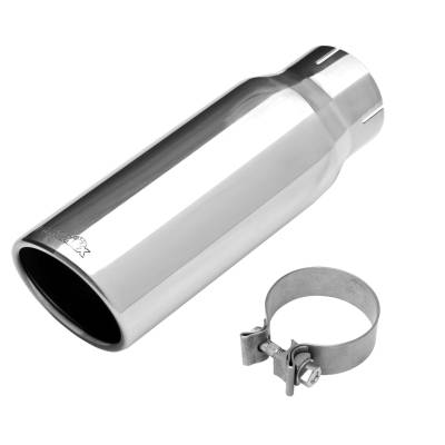Dynomax - Dynomax 36474 304 Stainless Steel Clamp-On Exhaust Tip 3" In/4" Out
