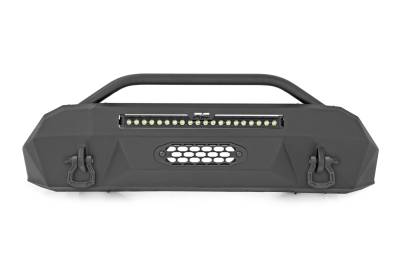 Rough Country Suspension Systems - Rough Country 10718 Hybrid Front Winch Bumper Black for 16-23 Toyota Tacoma