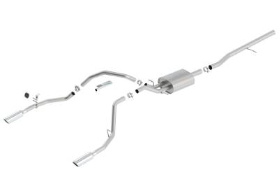 Borla - Borla 140536 S-Type Cat-Back Exhaust Single Split RR Exit for 14-19 Sil/Sra 1500