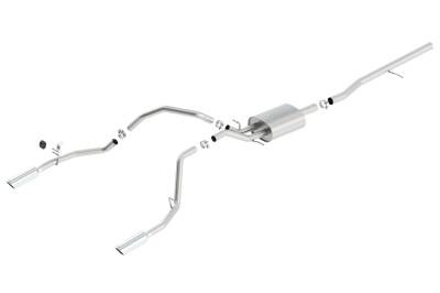 Borla - Borla 140537 ATAK Cat-Back Exhaust Single Split RR Exit for 14-19 Silv/Sra 1500