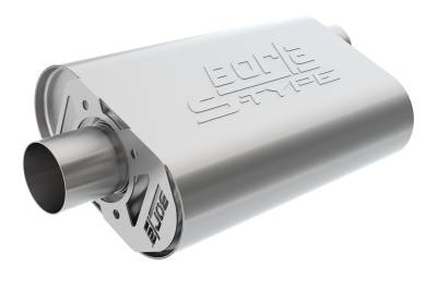 Borla - Borla 400843 CrateMuffler 3" Offset In/Center Out 4.35 x 9.10" Oval Chevy SB V8