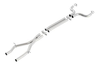 Borla - Borla Exhaust 60607 2.75" X-Pipe w/Mid Pipes for 16-24 Chevrolet Camaro SS 6.2