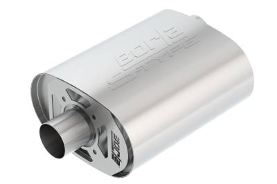 Borla - Borla 400855 CrateMuffler 2.5" Offset In/2.5" Center Out 6" x 10.34" Oval Coyote