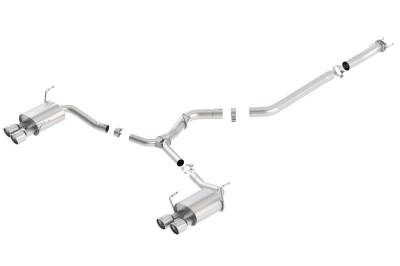 Borla - Borla 140595 ATAK Cat-Back Exhaust Dual Split Rear Exit for 15-21 WRX 2.0/2.5L