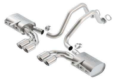 Borla - Borla 140427 S-Type II Cat-Back Exhaust Dual Split Rear Exit for 97-04 Corvette