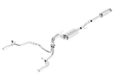 Borla - Borla 140614 Touring Cat-Back Exhaust Single Split Rear Exit 15-20 F150 2.7/3.5L