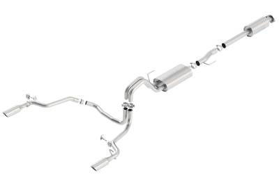 Borla - Borla 140615 S-Type Cat-Back Exhaust Single Split Rear Exit 15-20 F150 2.7/3.5L