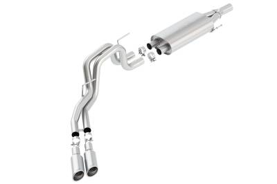 Borla - Borla 140383 S-Type Cat-Back Exhaust Truck Side Exit 10-14 F150 SVT Raptor 6.2L