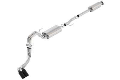 Borla - Borla 140618BC S-Type Cat-Back Exhaust Truck Side Exit for 15-20 Ford F150