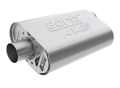 Borla - Borla 400852 ATAK CrateMuffler 2.5" Offset In/Center Out 4.35 x 9.10" Oval Chevy
