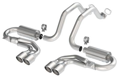 Borla - Borla 140038 S-Type Cat-Back Exhaust Dual Split Rear Exit 97-04 Corvette 5.7L V8