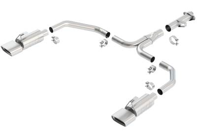 Borla - Borla 140082 S-Type Cat-Back Exhaust Single Split Rear Exit 86-91 Corvette 5.7L