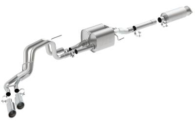 Borla - Borla 140404 Touring Cat-Back Exhaust Truck Side Exit 11-13 F150 Raptor/Harley