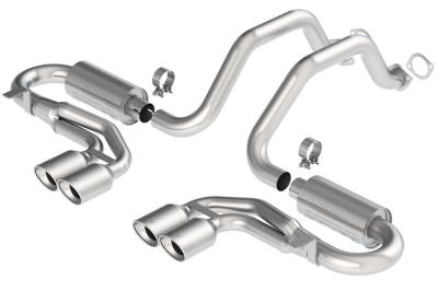 Borla - Borla 140039 S-Type Cat-Back Exhaust Dual Split Rear Exit 97-04 Corvette 5.7L V8