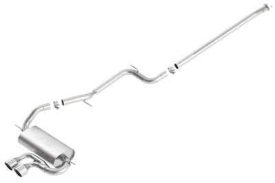 Borla - Borla 140504 S-Type Cat-Back Exhaust Dual Center RR Exit for 13-18 Focus ST 2.0L