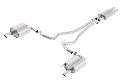 Borla - Borla 140588 ATAK Cat-Back Exhaust Single Split Rear Exit 15-17 Mustang V6 3.7L