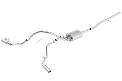 Borla - Borla 140544 Touring Cat-Back Exhaust Split Side Exit for 14-19 Sra/Silv 1500