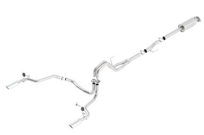 Borla - Borla 140616 ATAK Cat-Back Exhaust Single Split Rear Exit 15-20 F150 2.7/3.5L