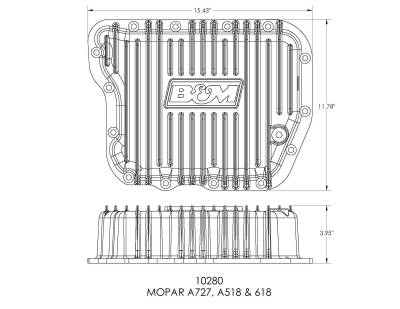 B&M - B&M 10280 Cast Aluminum Auto Trans Oil Pan for 62-10 Chrysler/Dodge/Plymouth