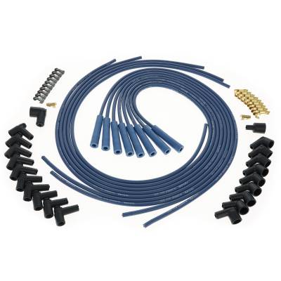 Taylor Cable - Taylor Cable 60655 8mm High Energy Spark Plug Wire Set 180-DEG Blue Universal