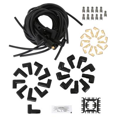 ACCEL - ACCEL 4041K Universal Super Stock Spark Plug Wire Set 90-DEG Boots 8mm Black