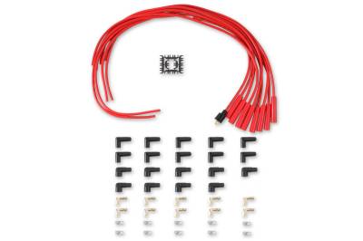 ACCEL - ACCEL 4040R Super Stock Spark Plug Wire Set 8mm Red w/Red Straight Boots