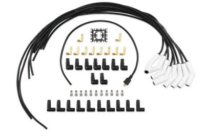 ACCEL - ACCEL 9002C Spark Plug Wires Pro Fit 135-DEG White Ceramic Spiral Core 8mm Black