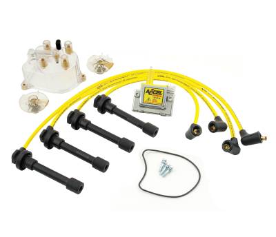 ACCEL - ACCEL HST1 Ignition Tune-Up Kit Cap Rotor Coil Wires for Honda