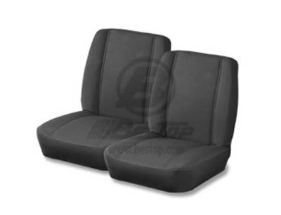 Bestop - Bestop 39429-01 Trailmax II Classic Front Seat Black for 55-83 Jeep CJ7/YJ/TJ