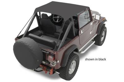 Bestop - Bestop 52508-04 Traditional Bikini Top Tan for 76-91 Jeep CJ7 Wrangler YJ