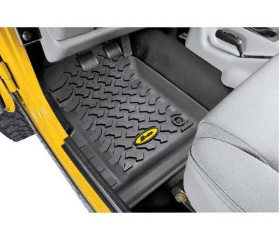 Bestop - Bestop 51511-01 Front Seat Floor Liner Set Black for 76-86 Jeep Wrangler CJ/YJ