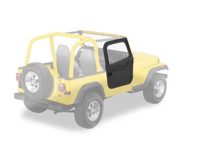 Bestop - Bestop 51783-15 Front Full 2Pc Soft Doors Black Denim for 80-86 Jeep CJ7/YJ