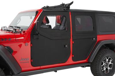 Bestop - Bestop 51750-35 Front Full 2Pc Soft Door Black Diamond for 20-26 Wrangler JL