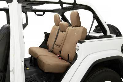 Bestop - Bestop 29291-04 Polyester Rear Seat Cover Tan for 18-26 Jeep Wrangler JL 4DR