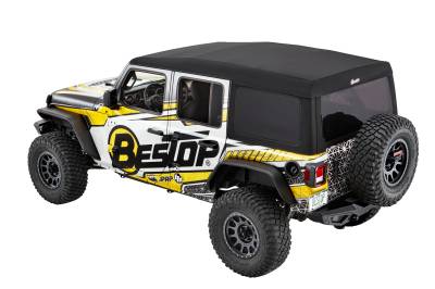 Bestop - Bestop 54725-17 Supertop Ultra Black Twill Soft Top for 18+ Jeep Wrangler JL 4DR