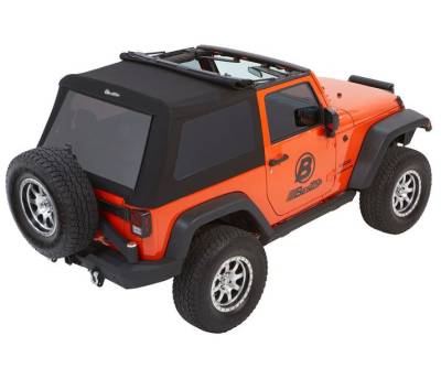 Bestop - Bestop 54922-35 Trektop Glide Black Diamond Soft Top for 07-18 Wrangler JK 2DR