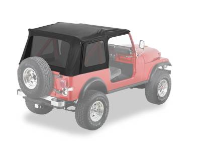 Bestop - Bestop 54599-15 Supertop Classic Soft Top Black Denim for 76-95 CJ7/Wrangler YJ