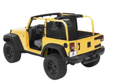 Bestop - Bestop 80031-35 Windjammer Rear Cab Curtain Black Diamond for 18+ Jeep JK 2DR