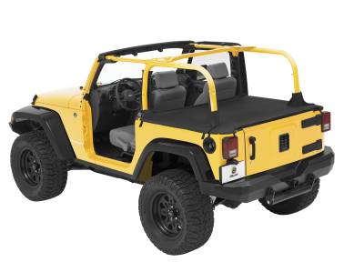 Bestop - Bestop 90031-35 Duster Deck Tonneau Cover Blk Diamond for 07-18 Wrangler JK 4DR