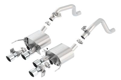 Borla - Borla 11855 S-Type Axle-Back Exhaust Quad Center Rear Exit 14-19 Corvette 6.2L