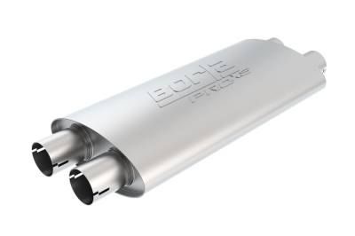 Borla - Borla 400493 ProXS Muffler Notched Neck 2.5" Inlet/2.5" Outlet 4 x 9.5" Oval