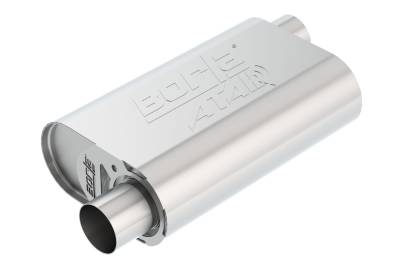 Borla - Borla 400774 ATAK CrateMuffler 2.5" In/2.5" Offset Out 4.35 x 9.10" Oval Chevy