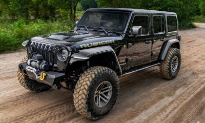 Bushwacker - Bushwacker Hyperform Flat Style Fender Flares Black for Jeep JL 11950-07