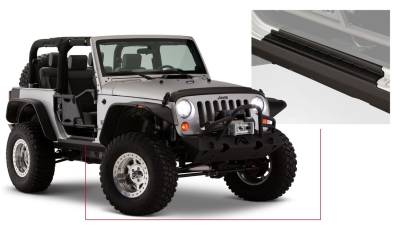 Bushwacker - Bushwacker Trail Armor Rocker Sill Protectors Black for Jeep JK 2DR 14011