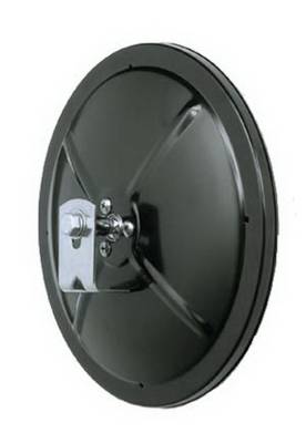 Cipa Mirrors - CIPA Mirrors 48600 Convex Mirror Full Size 6" Black w/Bracket