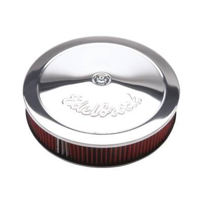 Edelbrock - Edelbrock 1206 Pro-Flo Chrome 14" Round Air Cleaner w/3" Cotton Element