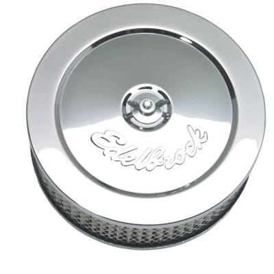 Edelbrock - Edelbrock 1209 Pro-Flo Chrome 6" Round Air Cleaner w/2" Paper Element