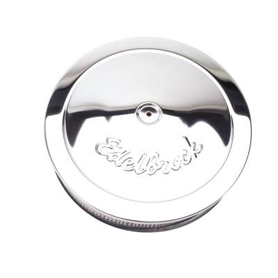 Edelbrock - Edelbrock 1221 Pro-Flo Chrome 14" Round Air Cleaner w/3" Paper Deep Flange