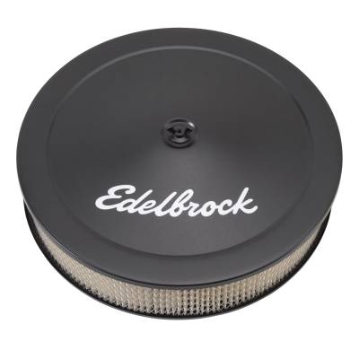 Edelbrock - Edelbrock 1223 Pro-Flo Black 14" Round Air Cleaner w/3" Paper Deep Flange